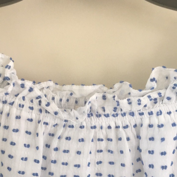 Westbound Polka Dot ruffle top with dolman sleeves - Picture 3 of 8